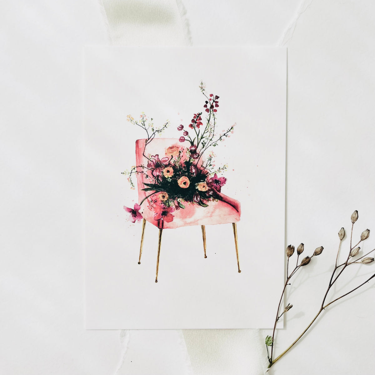 Postkarte · Flower Chair