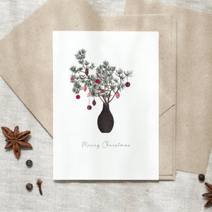Postkarte · Weihnachten | Strauß mit Kugeln