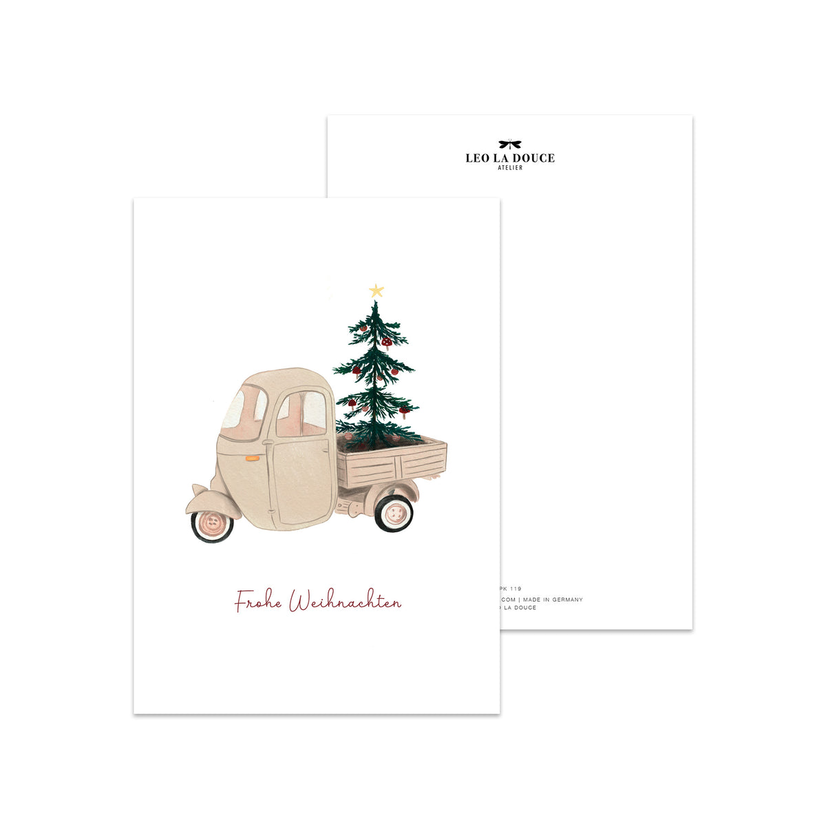 Postcard Christmas Vehicle