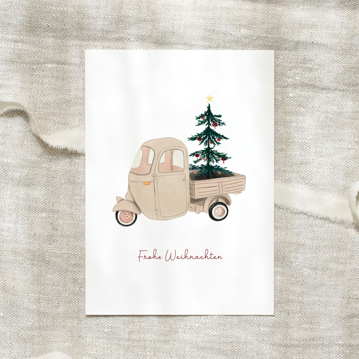 Postcard Christmas Vehicle