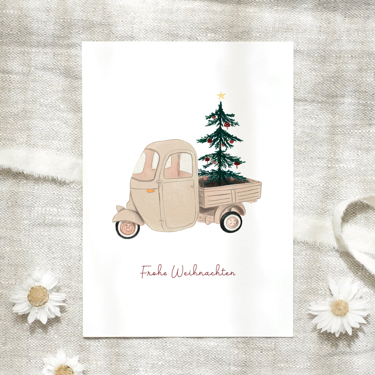 Postcard Christmas Vehicle