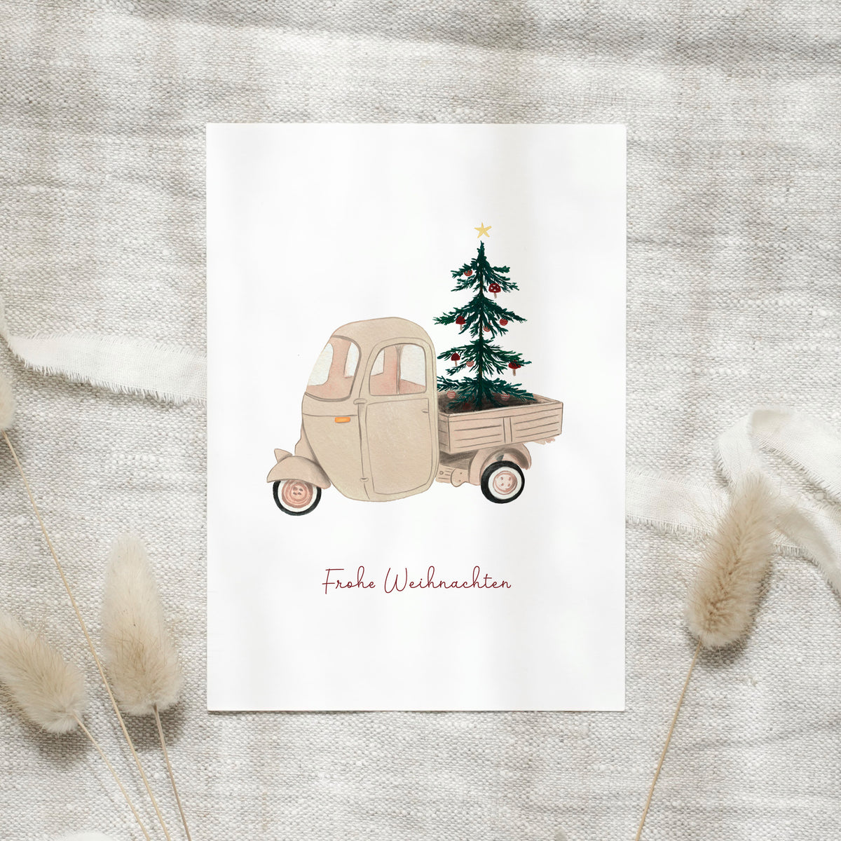 Postcard Christmas Vehicle