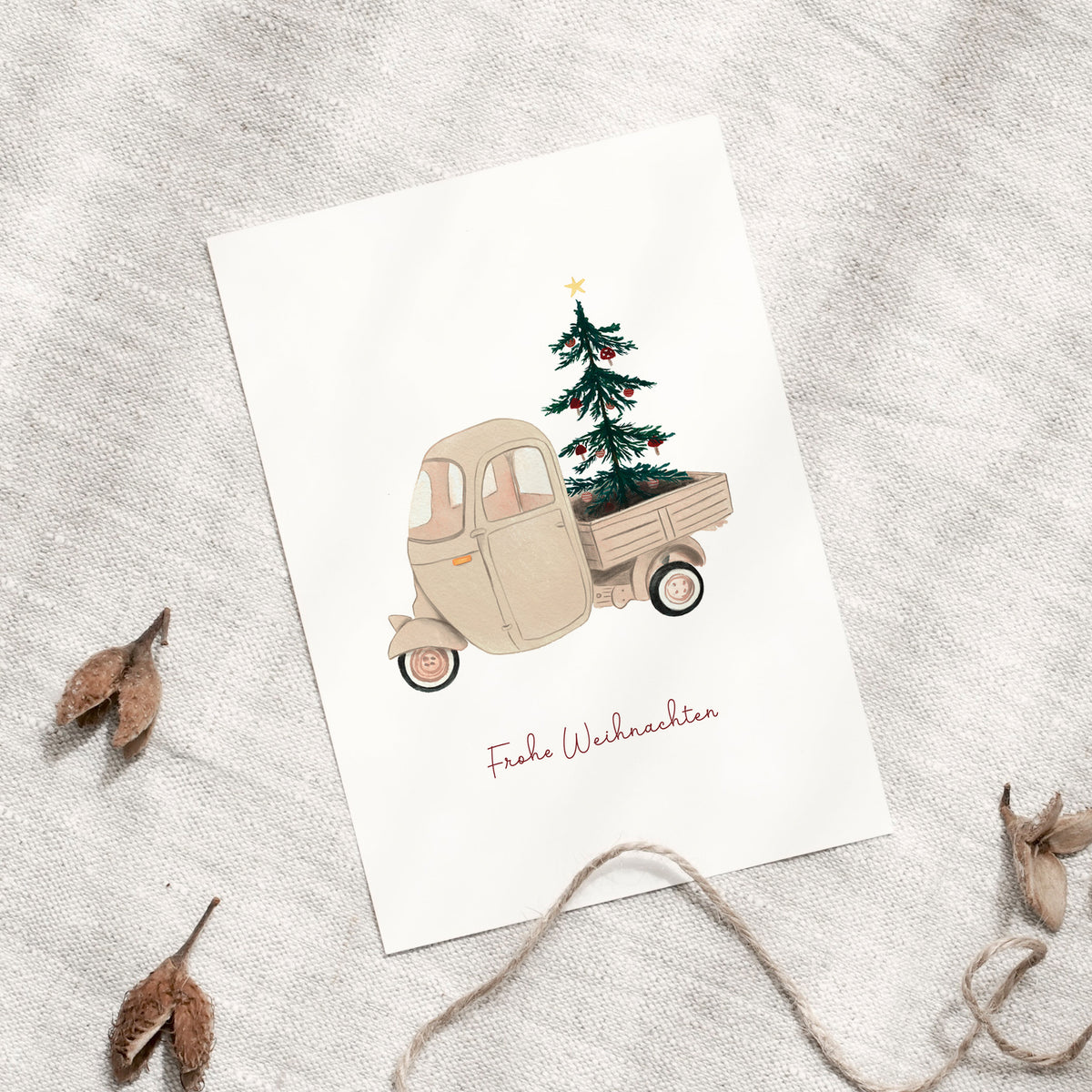 Postcard Christmas Vehicle