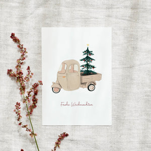 Postkarte · Christmas Vehicle