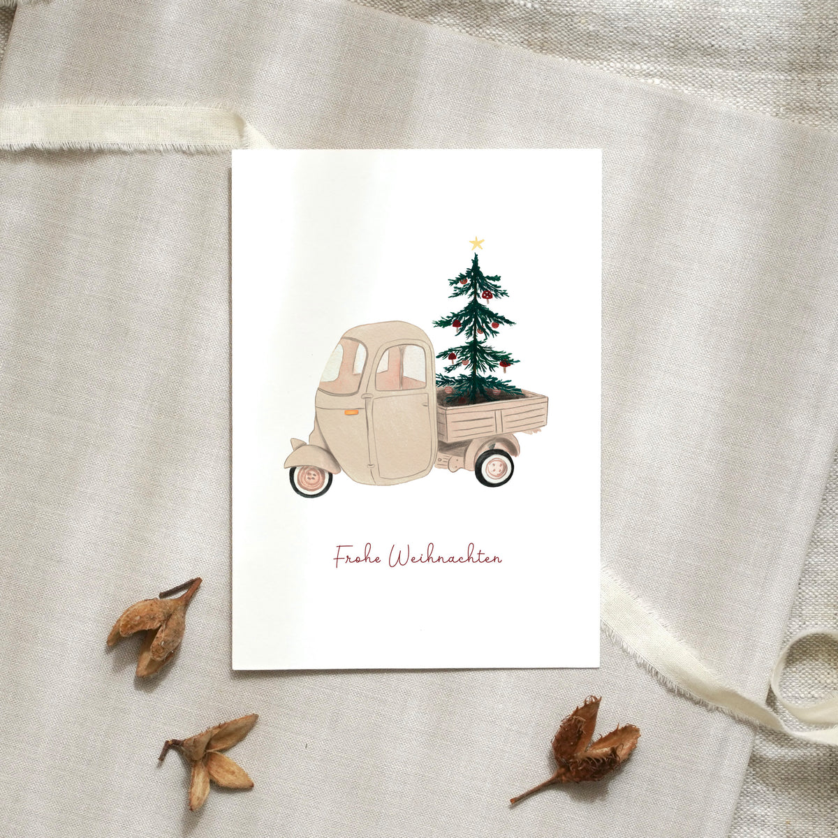 Postcard Christmas Vehicle