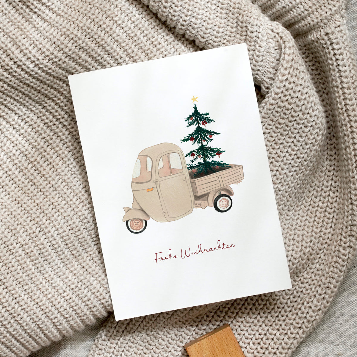 Postcard Christmas Vehicle