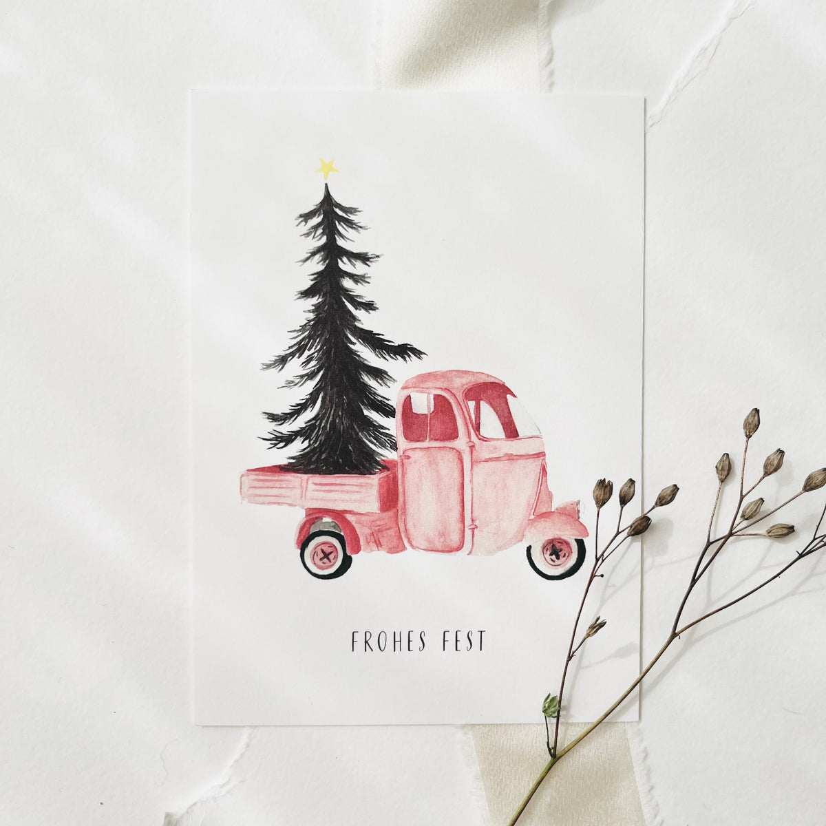 Postcard Christmas Vehicle
