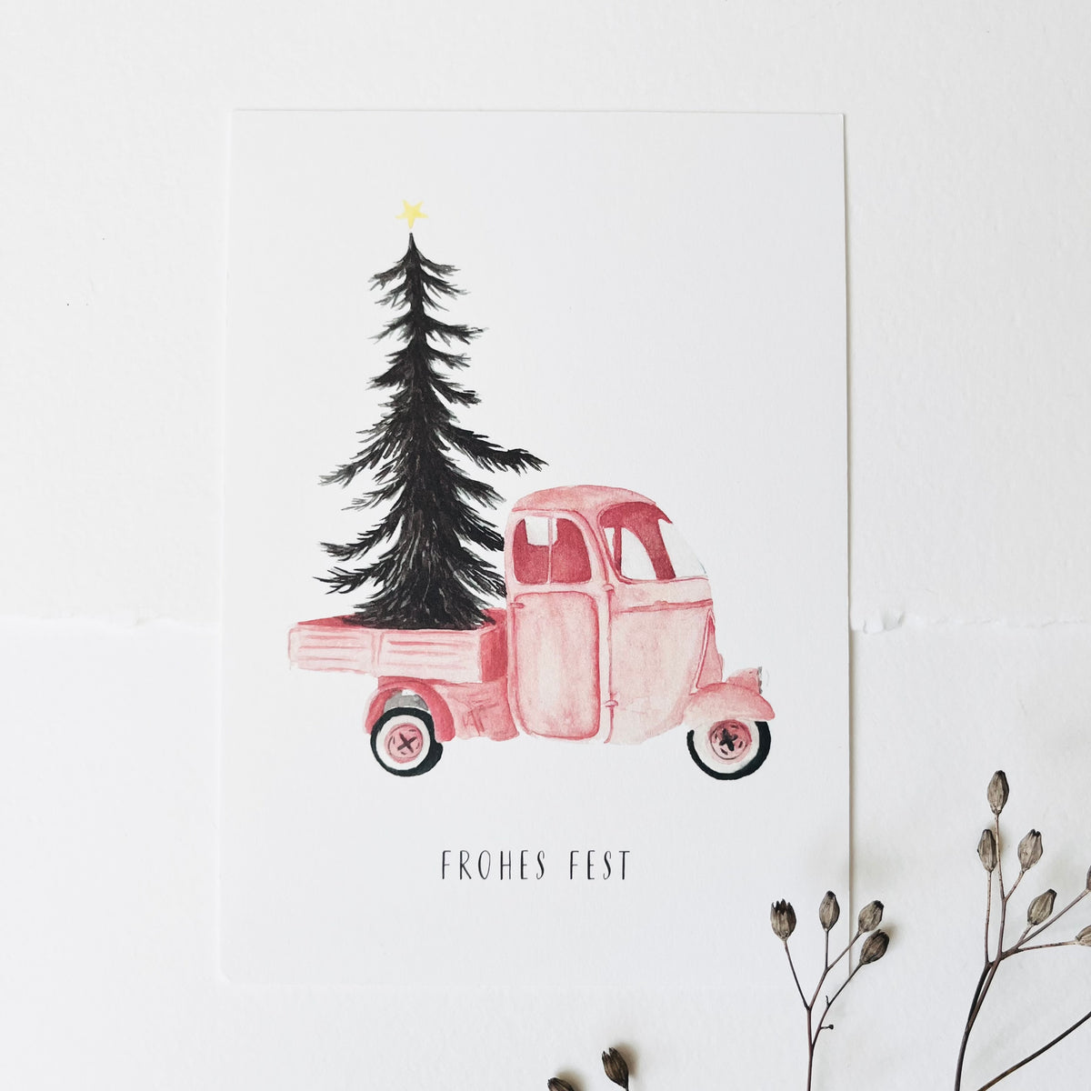 Postcard Christmas Vehicle
