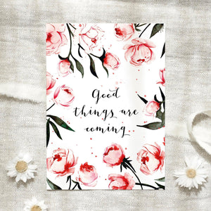 Postkarte - Good things are coming