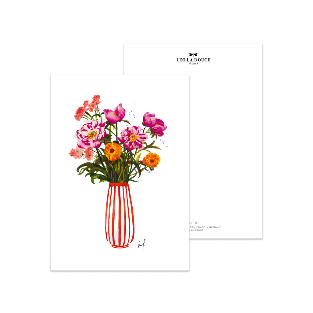 Postkarten Set · Blumen in Vase
