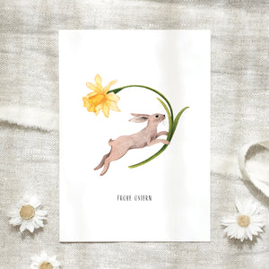 Postkarte · Frohe Ostern | Hase