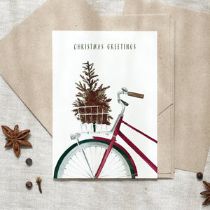 Postkarte - Christmas Bicycle