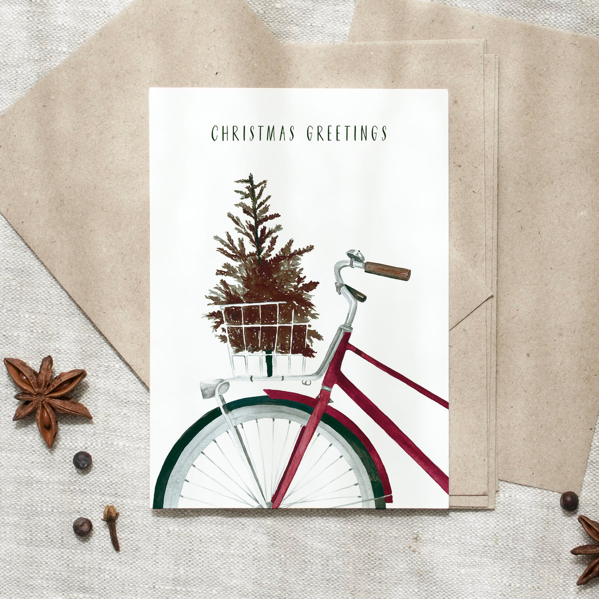 Postcard - Christmas Bicycle