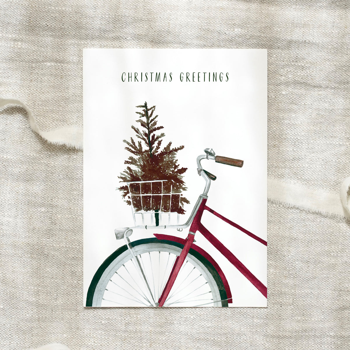 Postcard - Christmas Bicycle