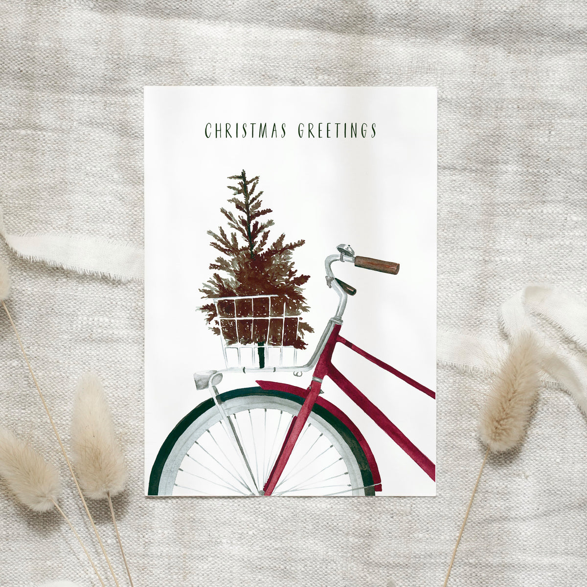 Postcard - Christmas Bicycle