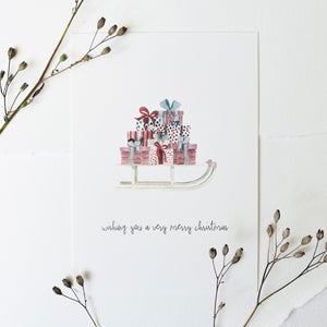 Postkarte - Christmas Sledge