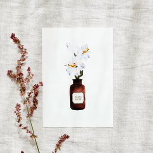 Postkarte - Alles Gute · Apothekerglas