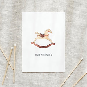 Postkarte · Schaukelpferd