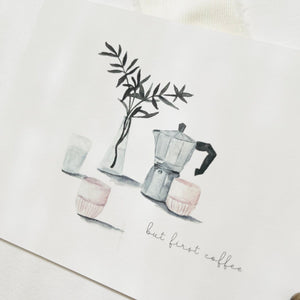 Postcard - But first coffee