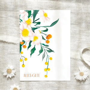 Postkarte - Orange Flowers