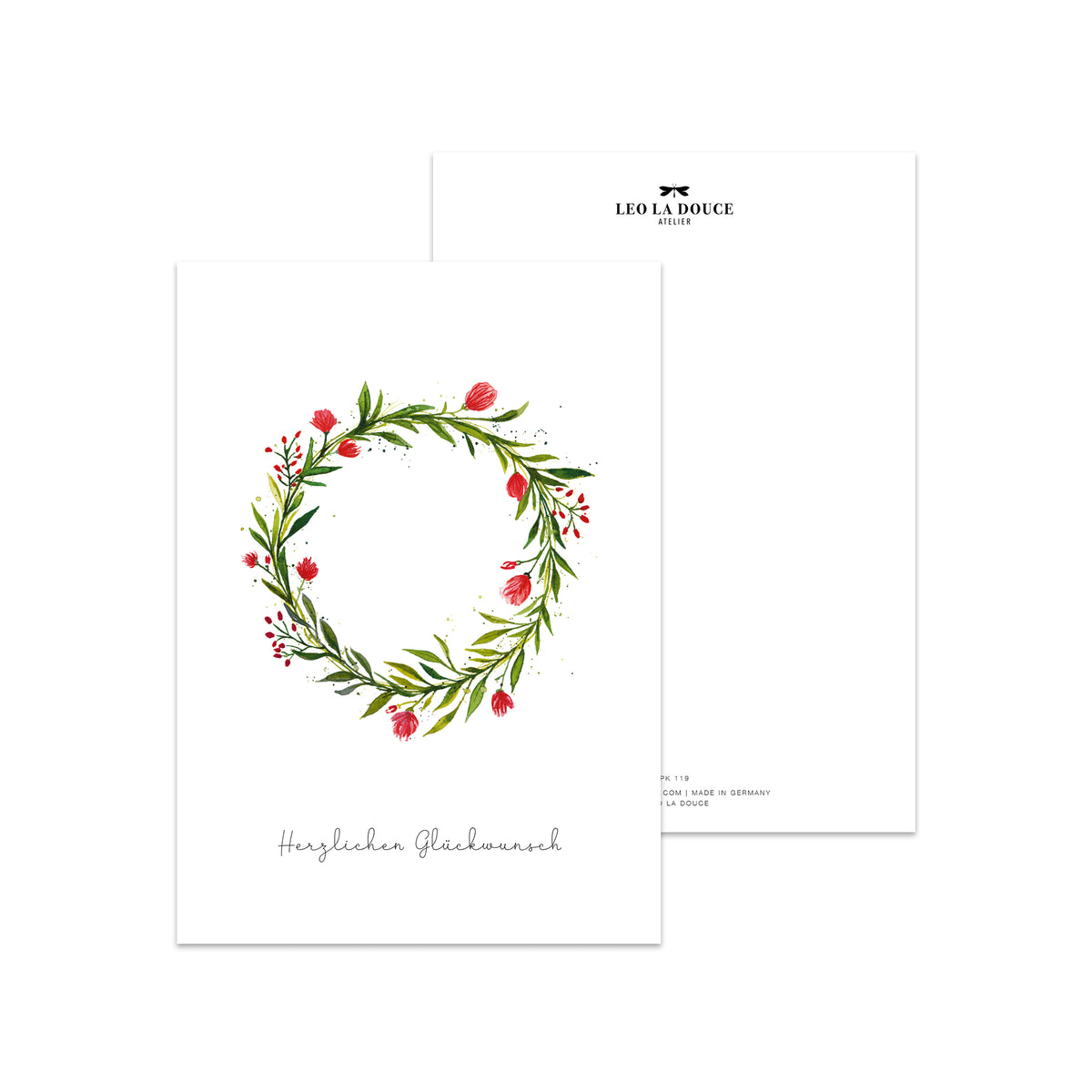 Postkarten Set · Blumengrüße
