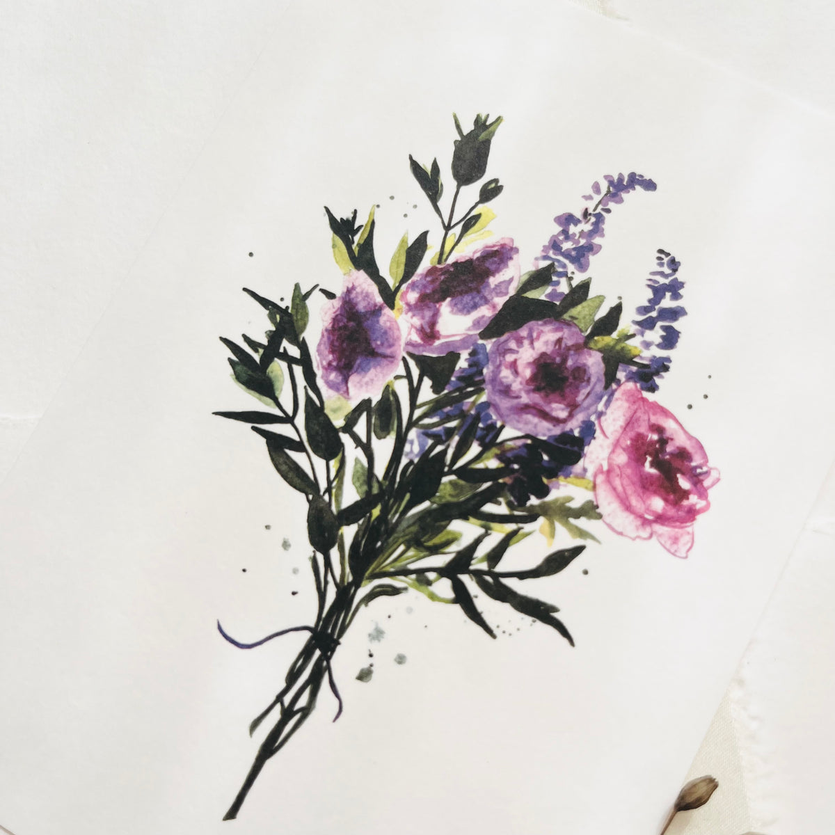 Postcard - Violet bouquet