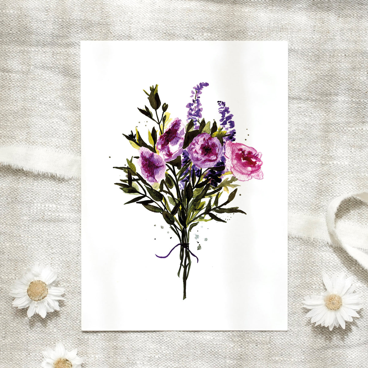 Postkarte - Violet Bouquet