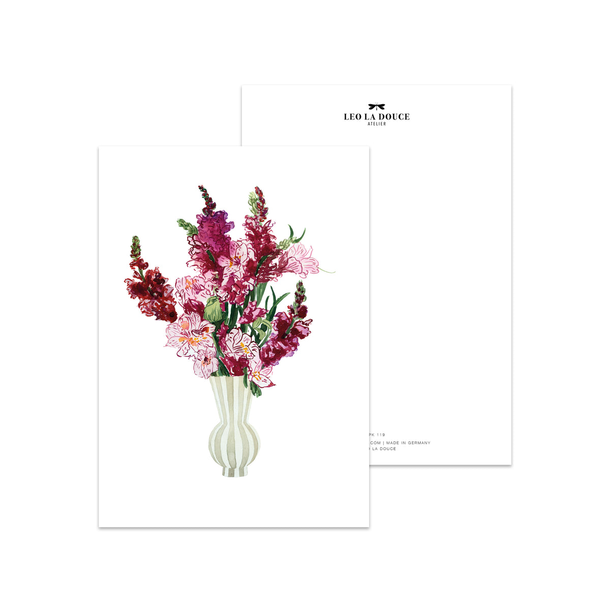 Postcard - Pink flower bouquet