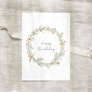 Postkarte - Blumenkranz