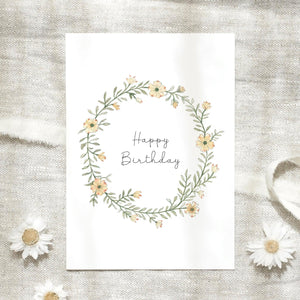 Postkarte - Blumenkranz