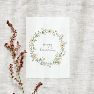 Postkarte - Blumenkranz