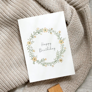 Postkarte - Blumenkranz