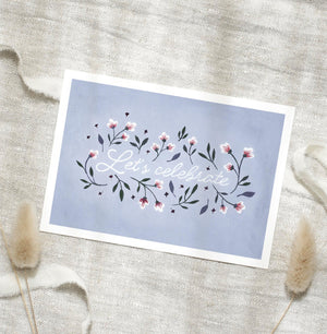 Postkarte - Let's celebrate | Blossoms