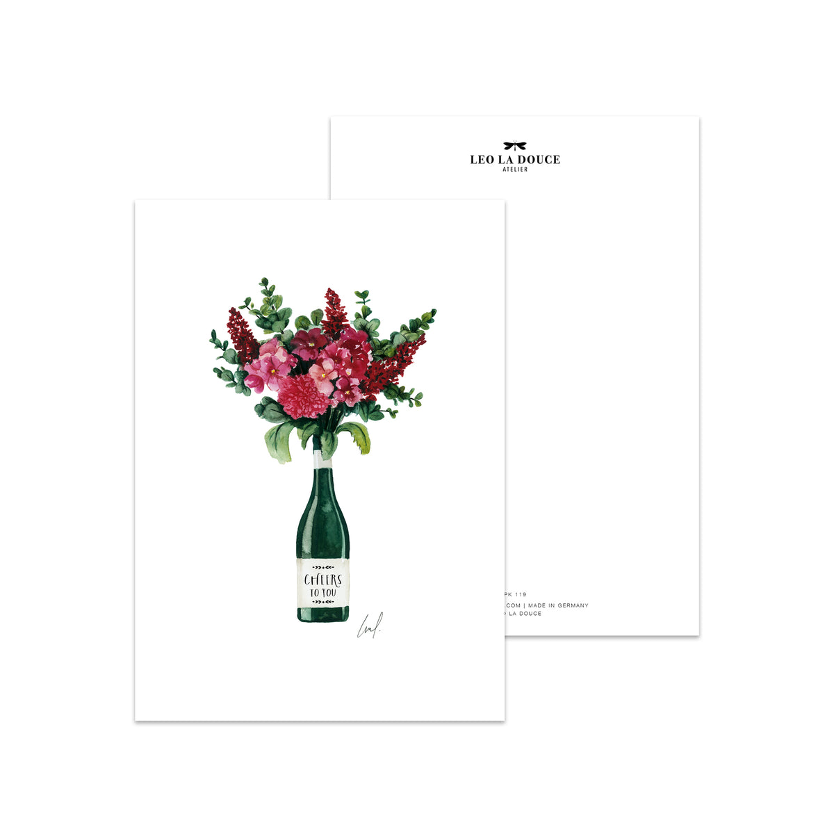 Postkarte - Cheers | Floral Bouquet