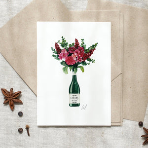 Postkarte - Cheers | Floral Bouquet