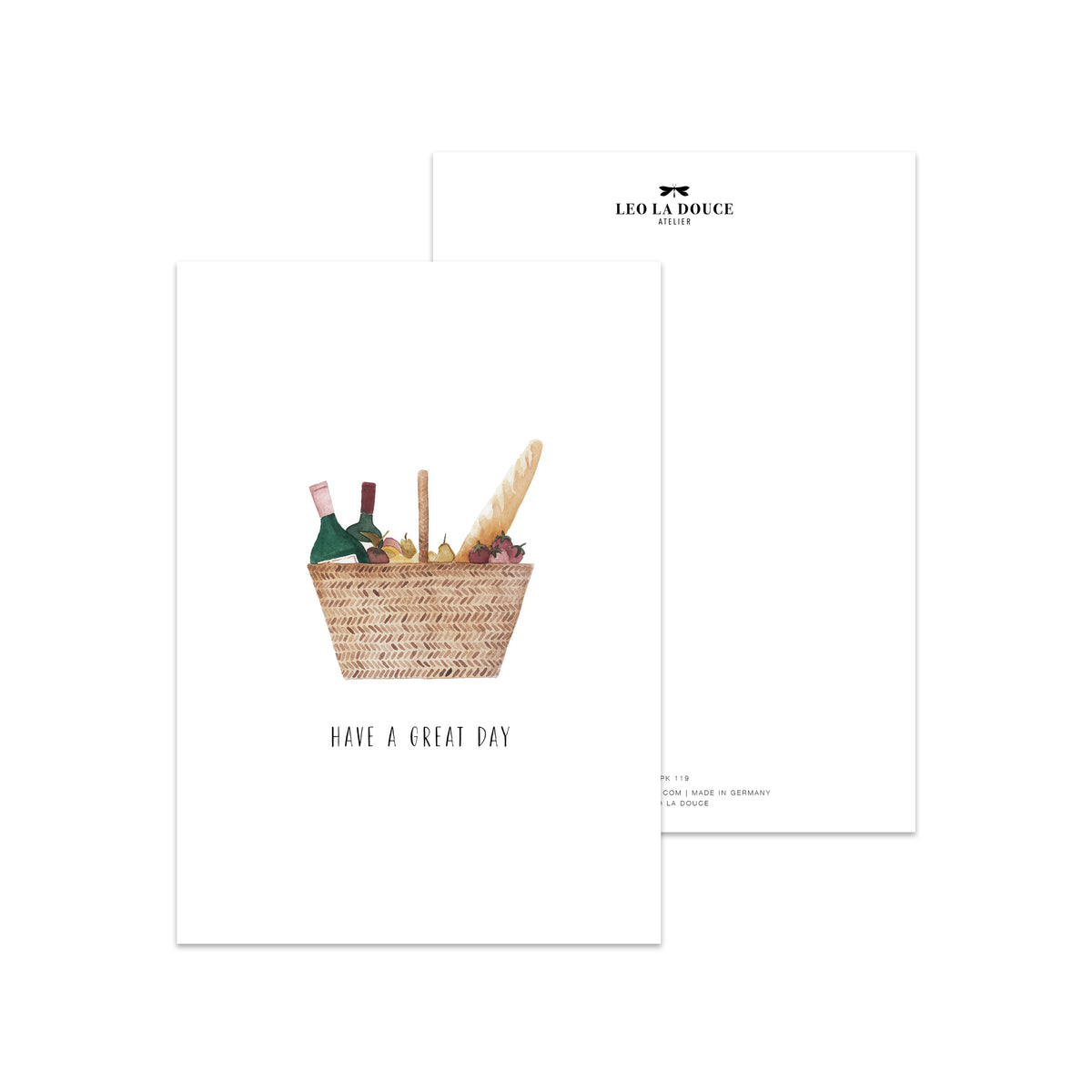 Postkarte - Picknickkorb