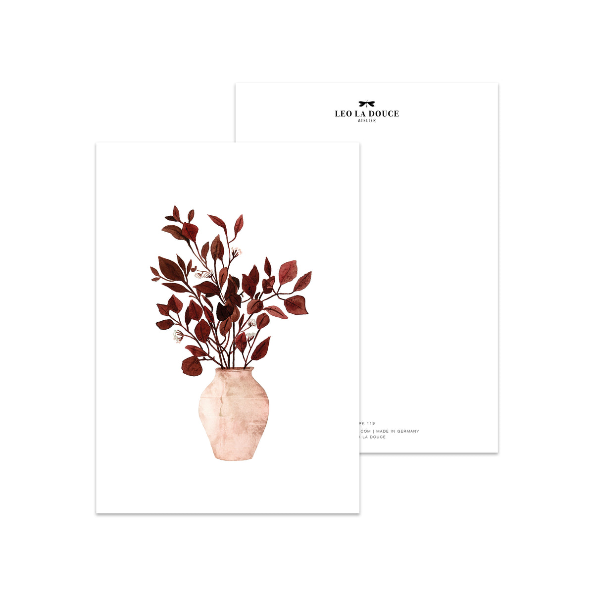 Postkarte - Red Leaves