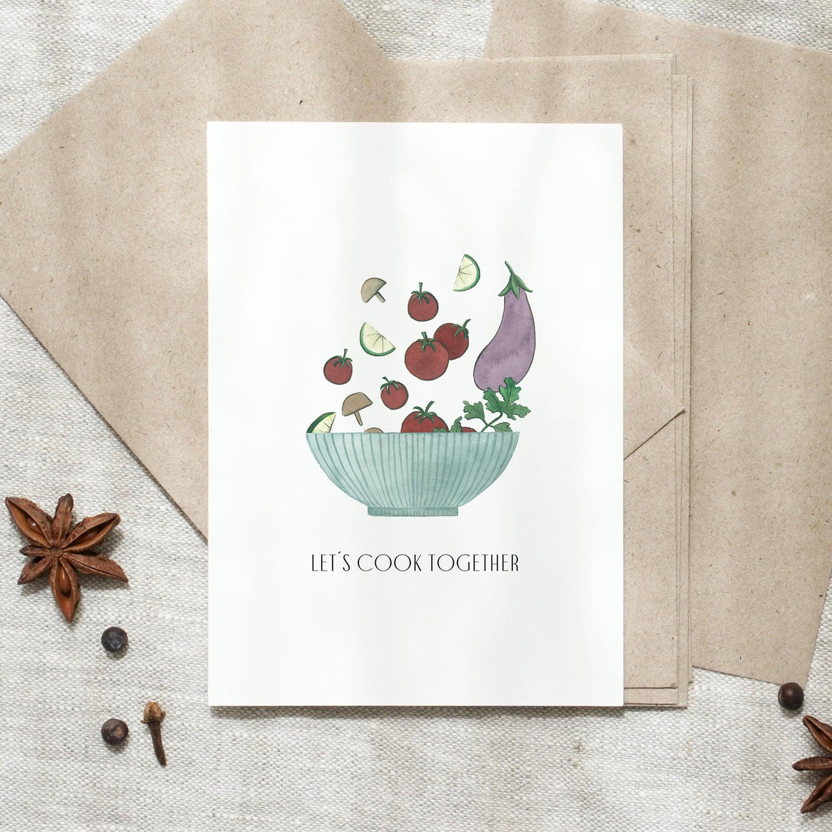 Postcard - Let&#39;s cook together