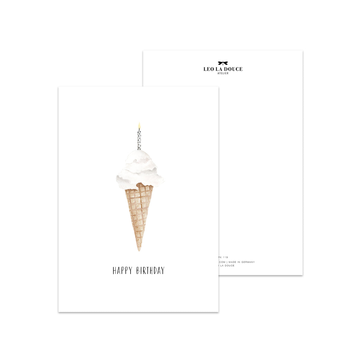 Postcard - Ice cream candle