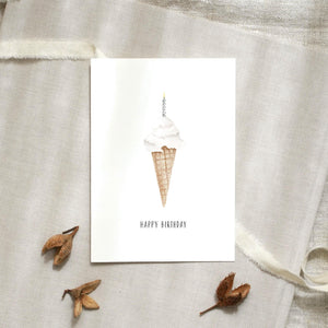 Postcard - Ice cream candle
