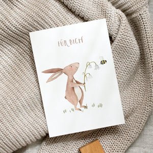 Postkarte - Hase | Für dich