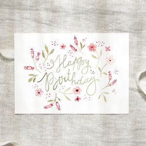 Postkarte · Happy Birthday | Rose Blossoms