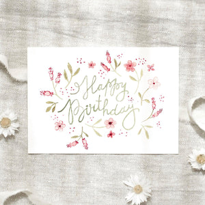 Postkarte · Happy Birthday | Rose Blossoms