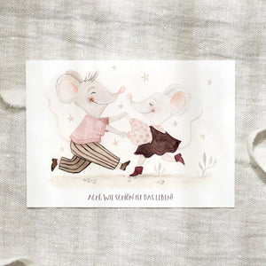 Postkarte · Ach wie ist das Leben schön