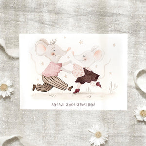 Postkarte · Ach wie ist das Leben schön