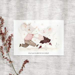 Postkarte · Ach wie ist das Leben schön