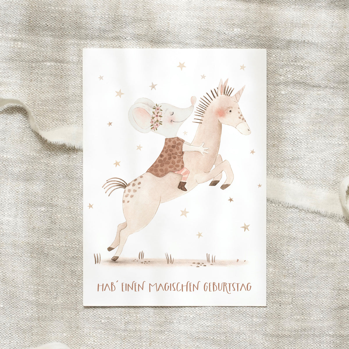 Postkarte · Einhorngeburtstag