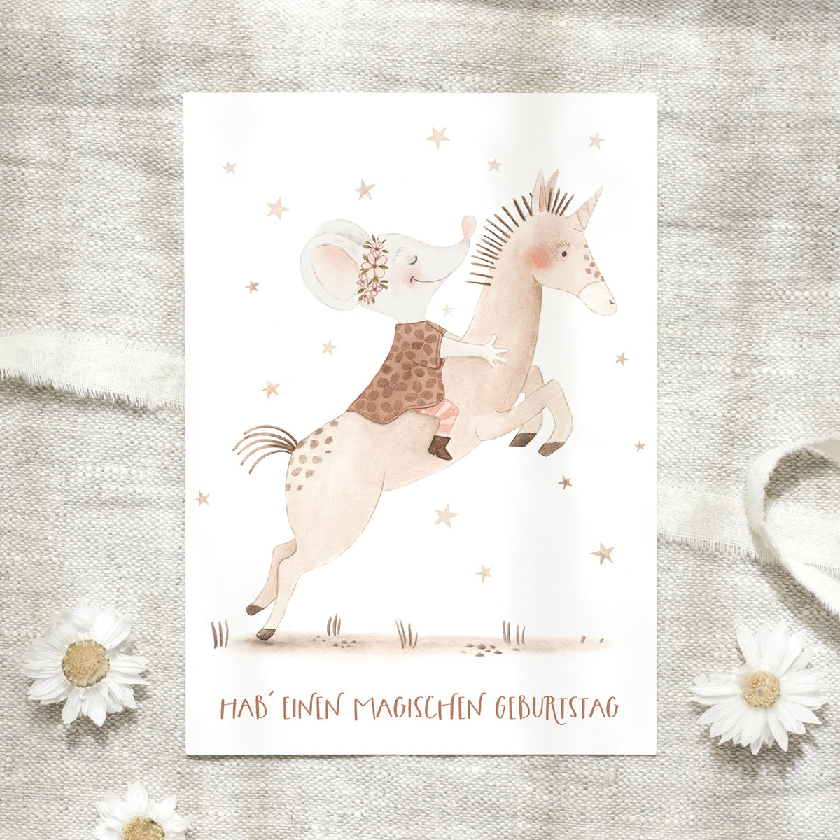 Postkarte · Einhorngeburtstag