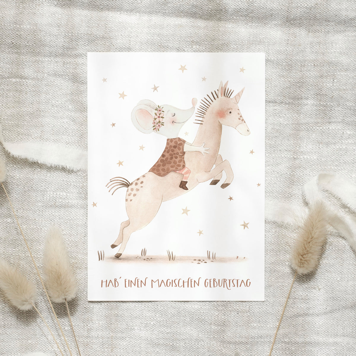 Postkarte · Einhorngeburtstag