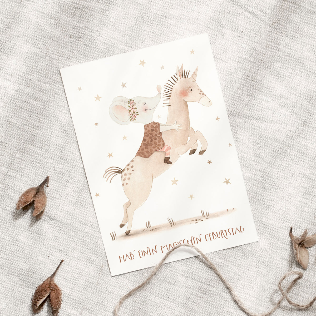Postkarte · Einhorngeburtstag